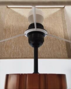 Lampe bois et lin - Artisanat Portugais 12 Lampe artisanale en bois et lin « Cuiaba », luminaire écoresponsable.