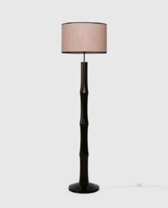 Lampadaire en Bois Massif et Coton - Artisanat Portugais 9 Lampadaire Rio en bois massif et abat-jour en coton naturel – Éco-design.