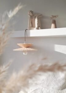 Baladeuse en Mohair - Artisanat Français 8 Baladeuse Lina en mohair et lin naturel, luminaire fait main en France.