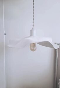 Suspension en Lin, Fait main - Artisanat Français 5 Suspension artisanale Nuage Blanc fait main, en lin naturel, pour une décoration élégante et éco-responsable.