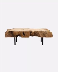 Table basse ROOT en teck recyclé avec pieds en fer