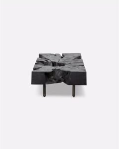Table basse ROOT en teck recyclé avec pieds en fer