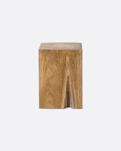 Tabouret en Teck Recyclé SOLID – Mobilier Artisanale Durable