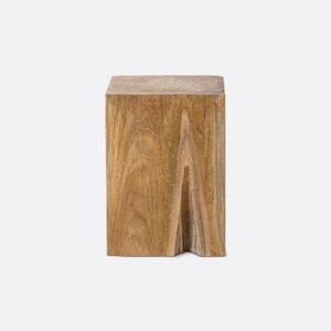 Tabouret en Teck Recyclé SOLID – Mobilier Artisanale Durable