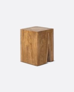 Tabouret en Teck Recyclé SOLID – Mobilier Artisanale Durable