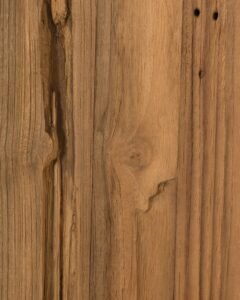 Miroir artisanal en bois de teck recyclé, finition naturelle et érodée