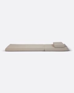 transat en teck recyclé STRAUSS avec matelas – mobilier éthique Maïsaura Home