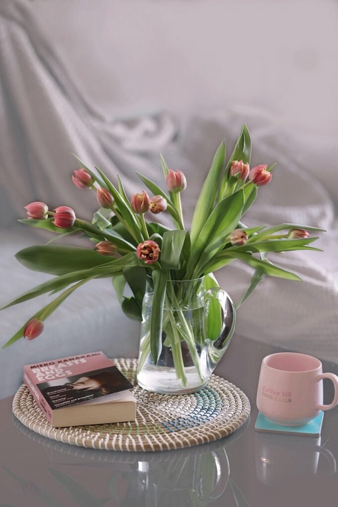 tulip, beautiful flowers, home, vase, nature, pocketbook, pink, flower wallpaper, flower background, flower