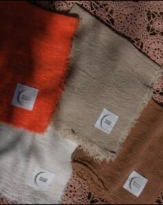 Serviette de table en lin français naturel durable – Maïsaura Home