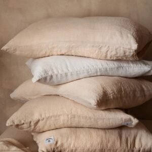 housse de coussin en lin français artisanale Maisaura Home
