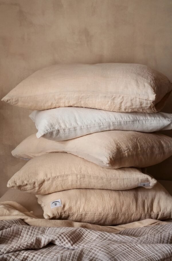 housse de coussin en lin français artisanale Maisaura Home