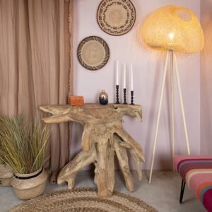 Console Artisanale en racine de teck massif – 100x80 cm – Image 3