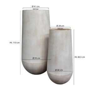 Set de 2 pots en terre d’argile faits main – Image 4