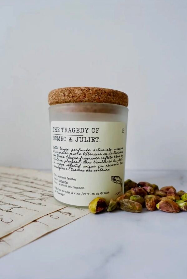 Bougies « Littéraires » artisanat français – Cire coco & soja, parfum de Grasse