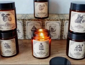 Bougie « Apothicaire, Science » artisanat français – Cire coco & soja, parfum de Grasse – Image 5